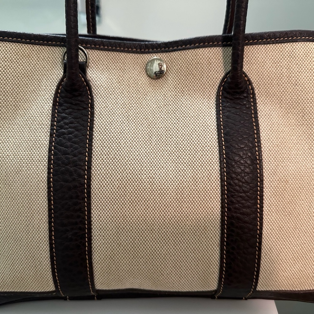 Authentic Hermes Garden Party Canvas Tote Tpm Gem